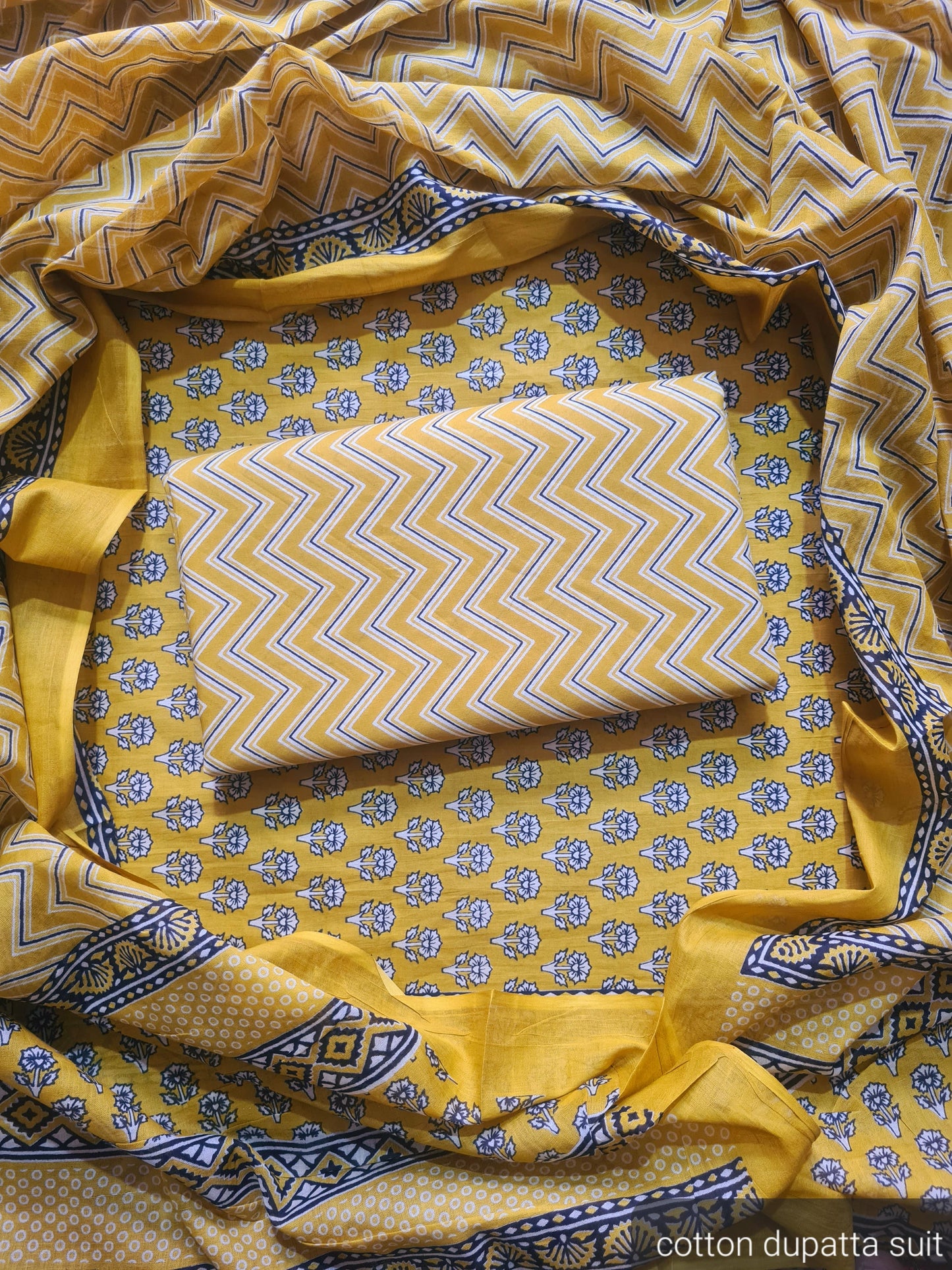Pure Cotton Suit Pc with Malmal Dupatta