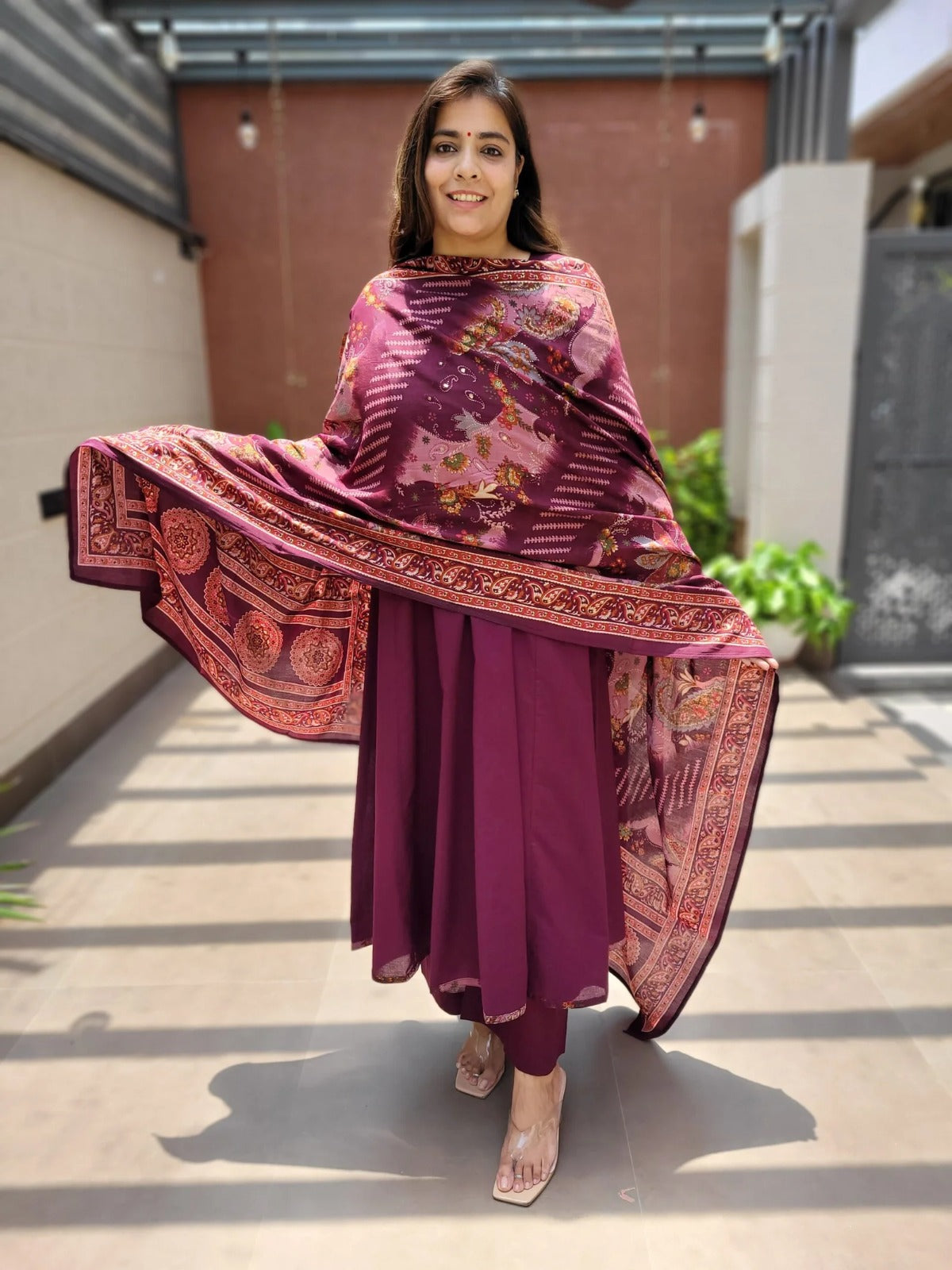 Cotton 16 Kali Anarkali Set