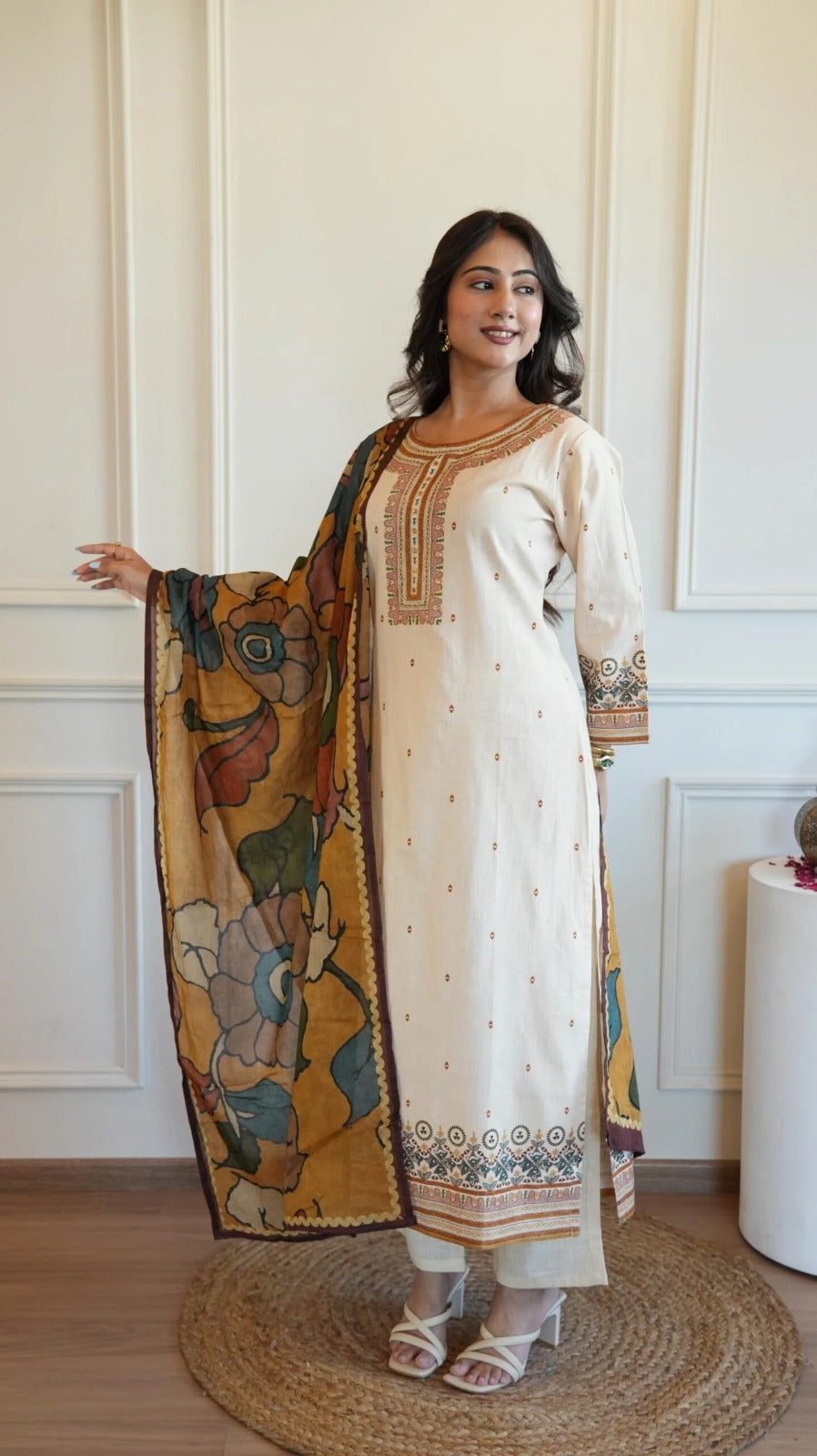 Kalamkari Dupatta Set