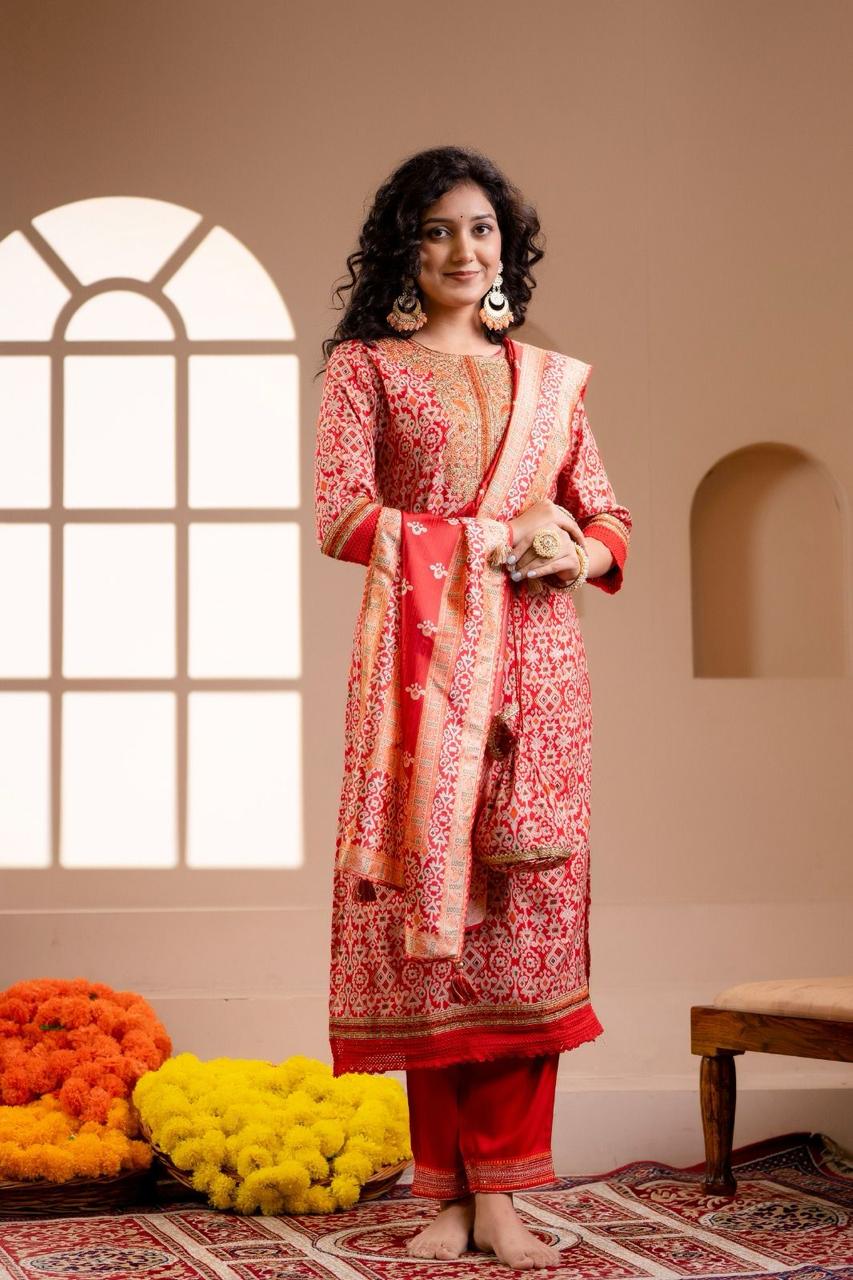 Patola Party Wear Dupatta Set