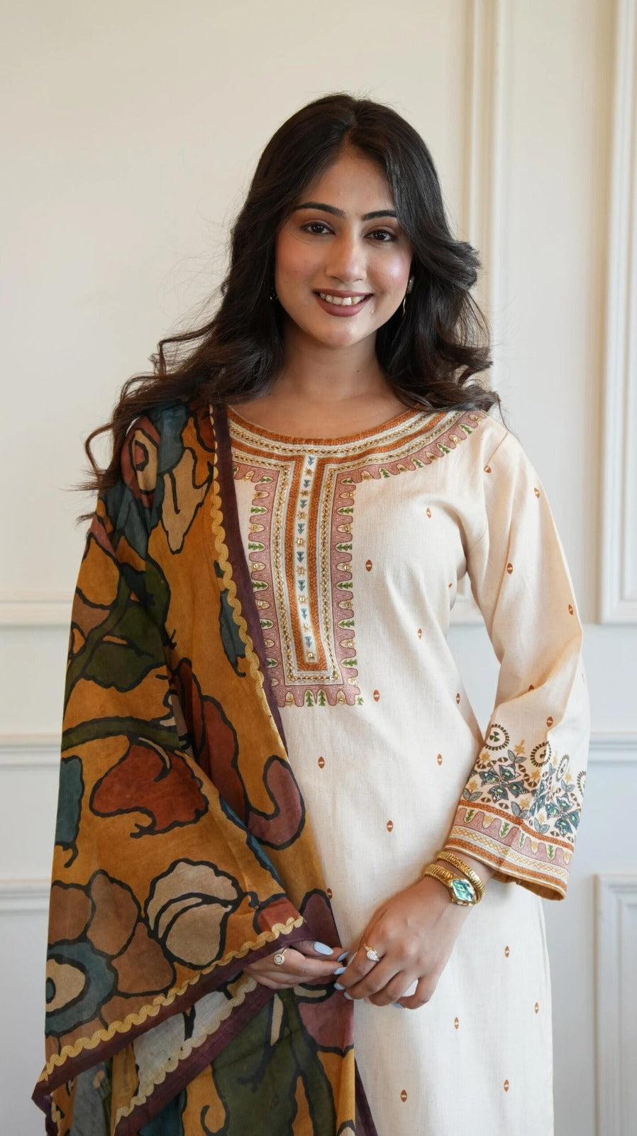 Kalamkari Dupatta Set