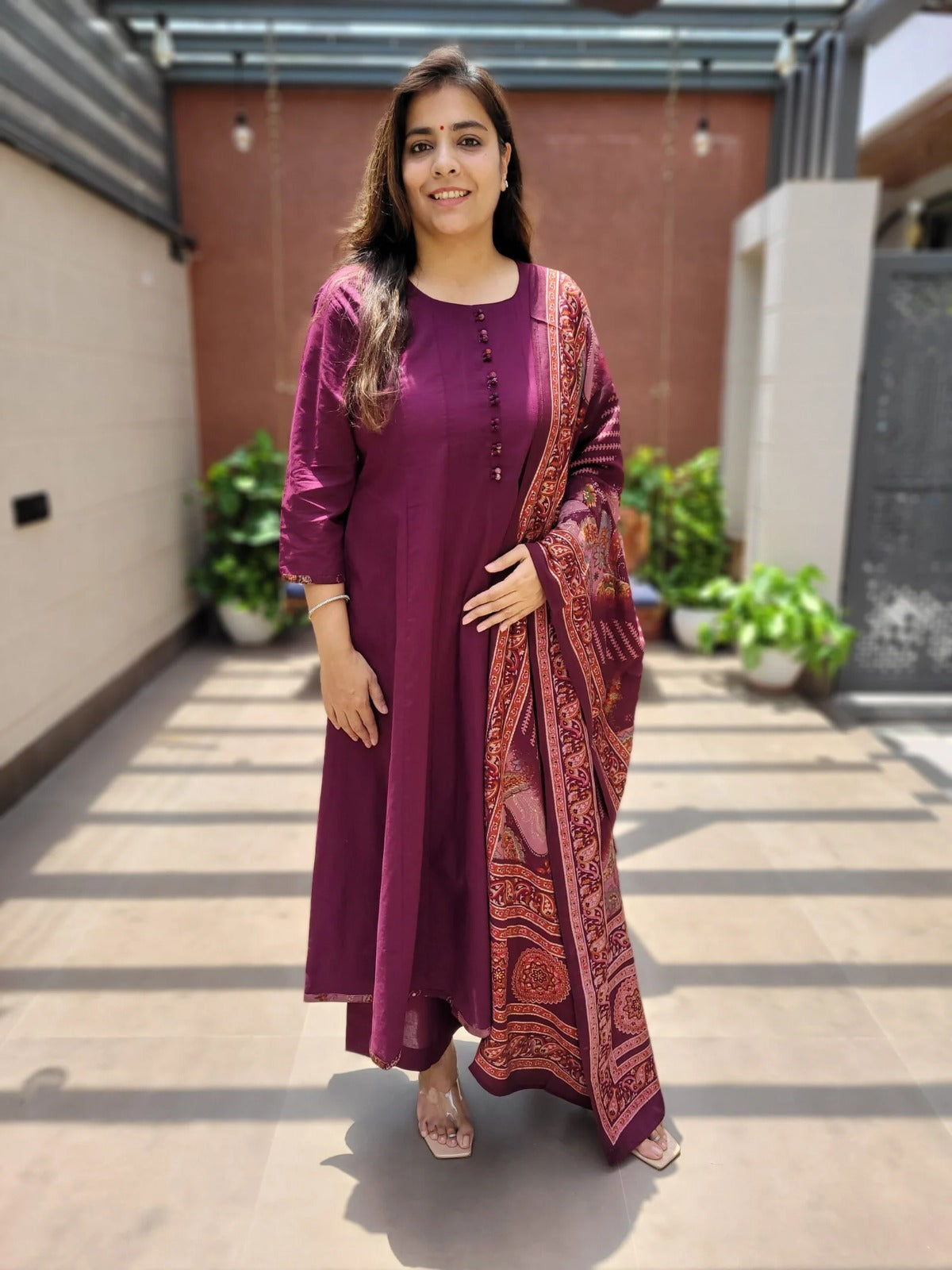 Cotton 16 Kali Anarkali Set