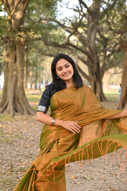 Handloom Tissue Raga Saree