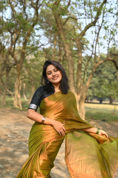 Handloom Tissue Raga Saree