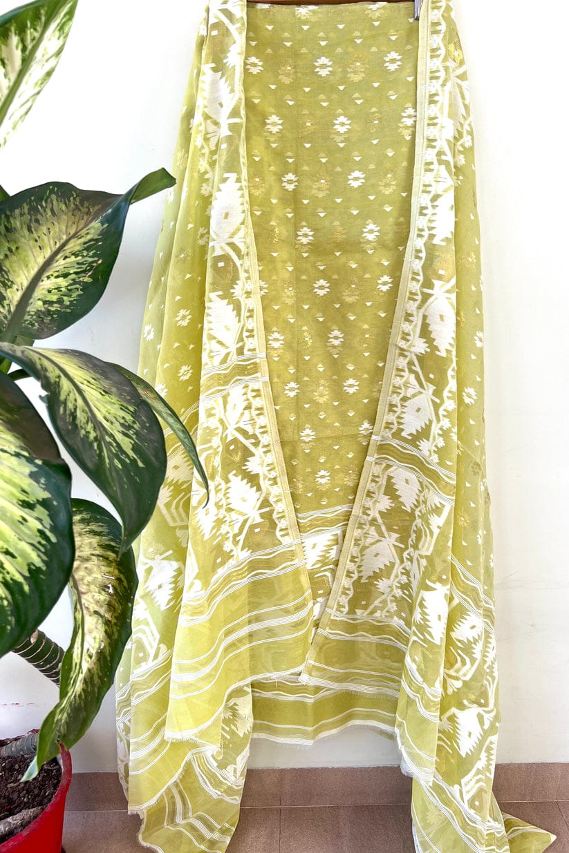 Jamdani Kurta Piece and Dupatta Set