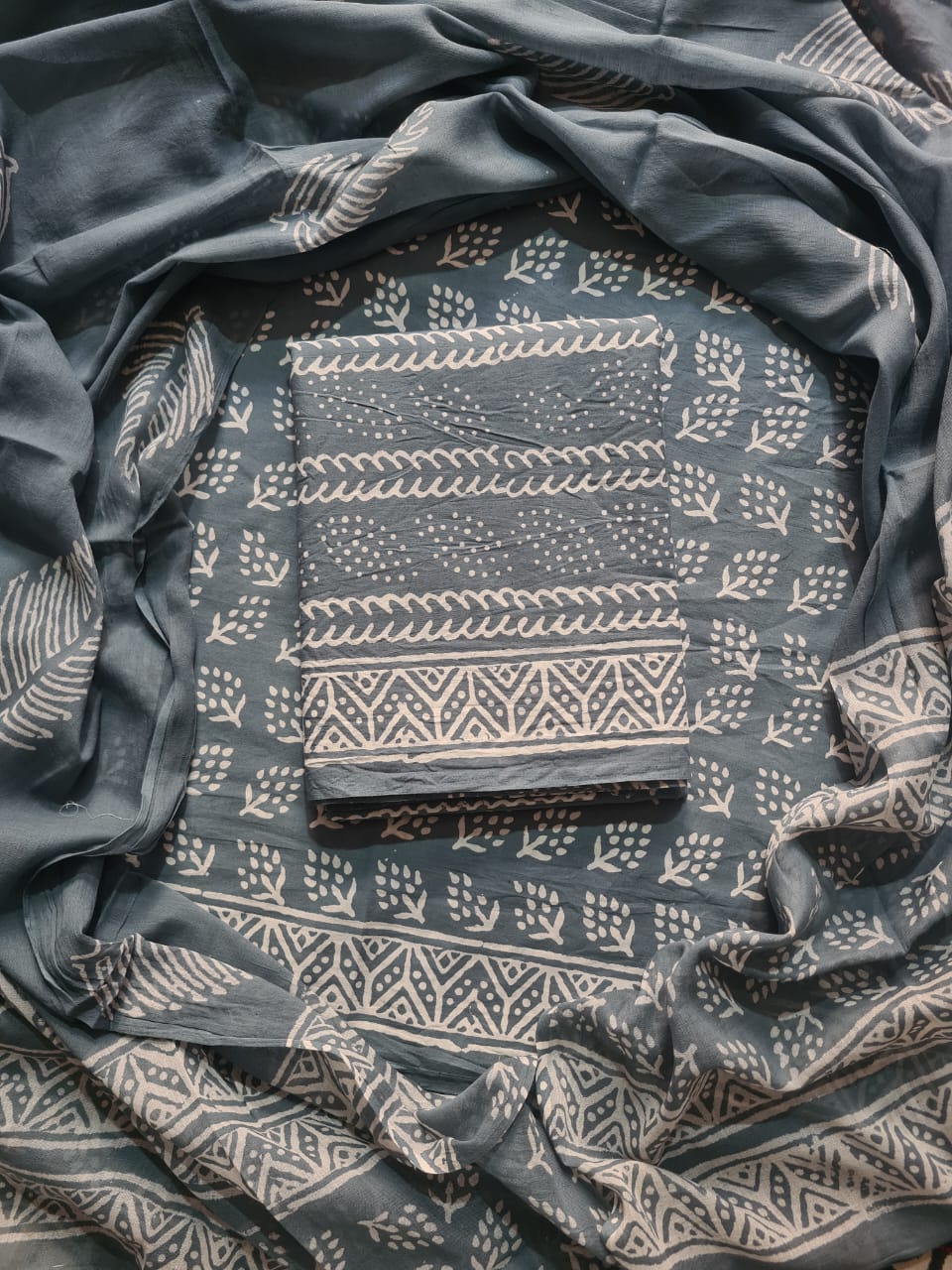 Pure Cotton Suit Pc with Malmal Dupatta