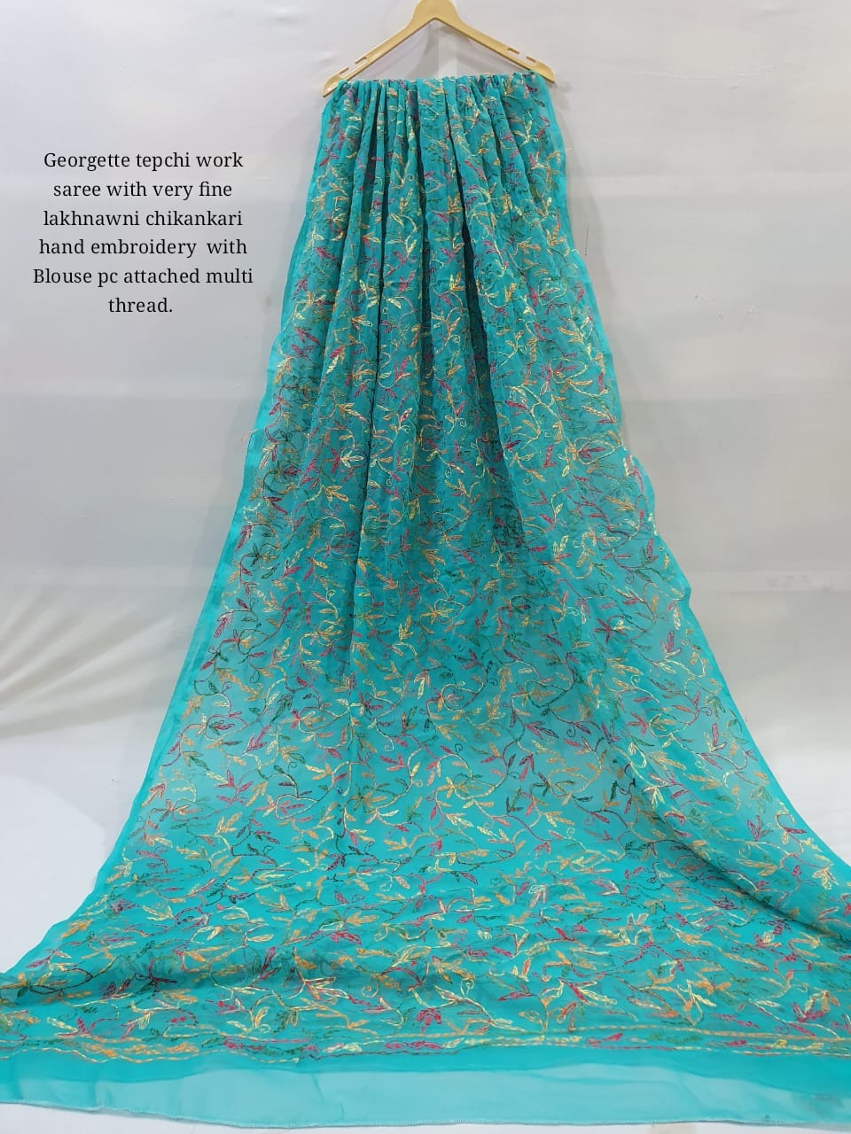 Tepchi Work Georgette Saree