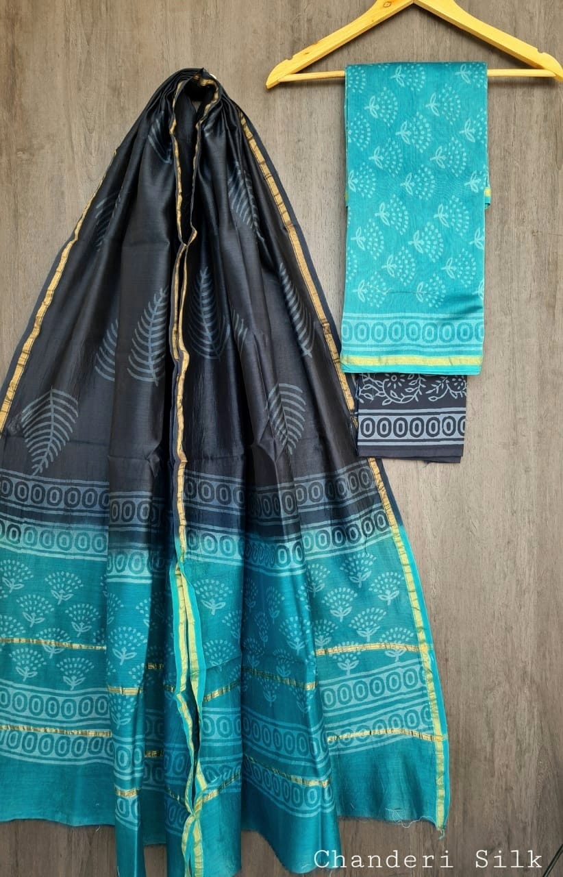 Chanderi Silk Suit Fabric