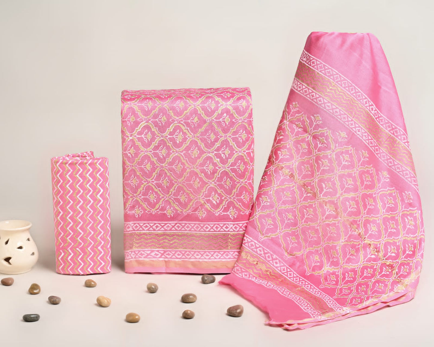 Chanderi Silk Suit Fabric