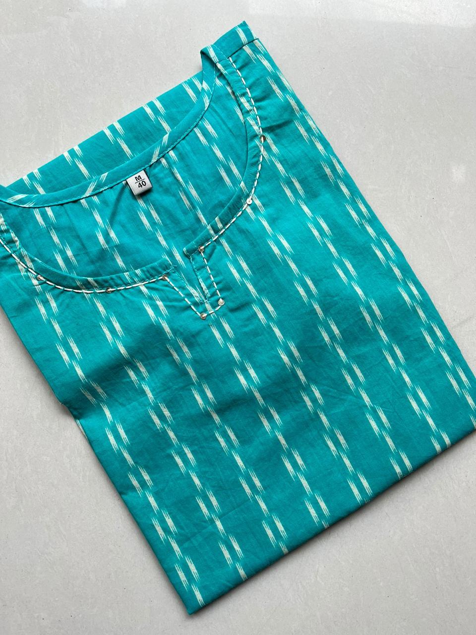 Cotton Block Printed Short Kurti