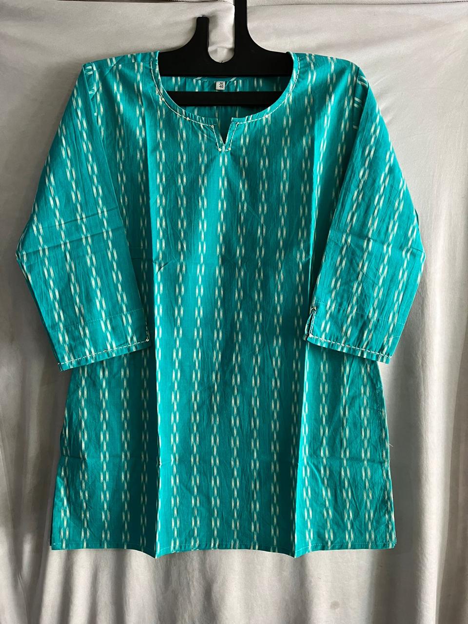 Cotton Block Printed Short Kurti
