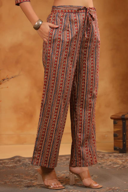 Ajrak Print Dupatta Set