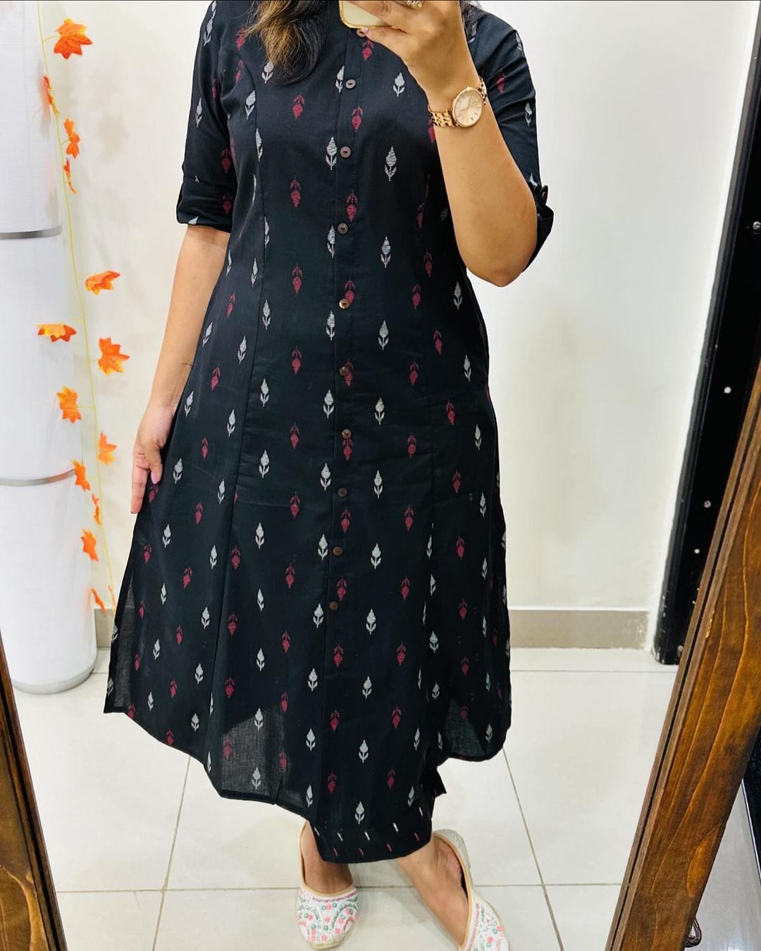 Floral Fine cotton Kurti Plazzo set