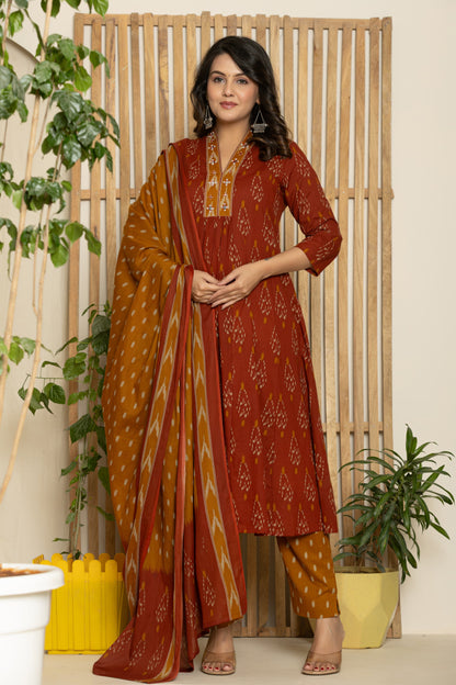 Pure cotton Printed dupatta set