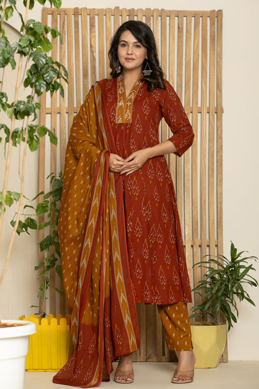 Pure cotton Printed dupatta set