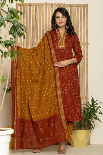Pure cotton Printed dupatta set