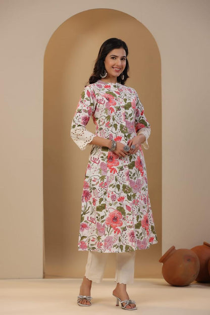 Cotton Flex Printed Kurta Set