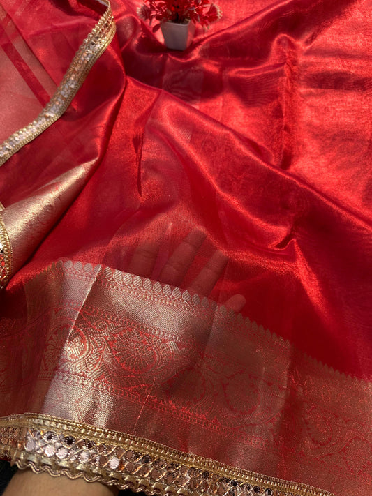 Banarasi Tissue Silk Sarees (with Lace)