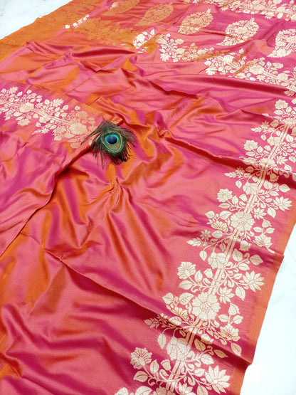 Plain Katan Silk Saree