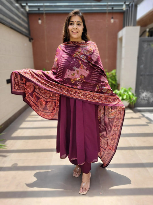 Cotton 16 Kali Anarkali Set