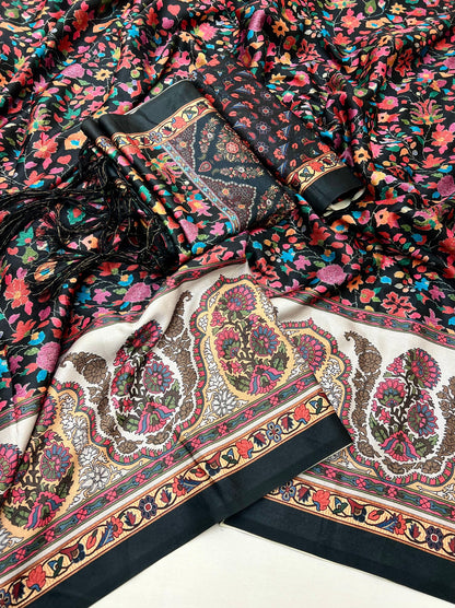 Digital printed Pashmina Silk Saree