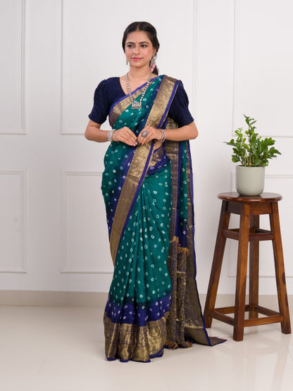 Viscose Silk Bandhini Saree