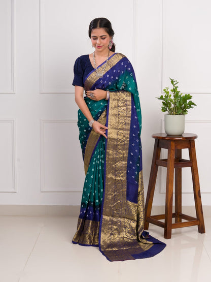 Viscose Silk Bandhini Saree