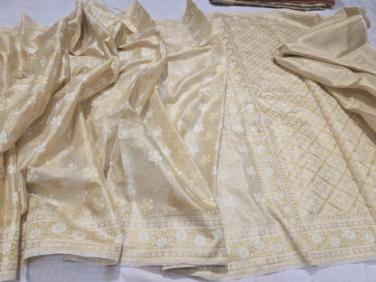 Banarasi Tissue Jamdani Jangala Saree