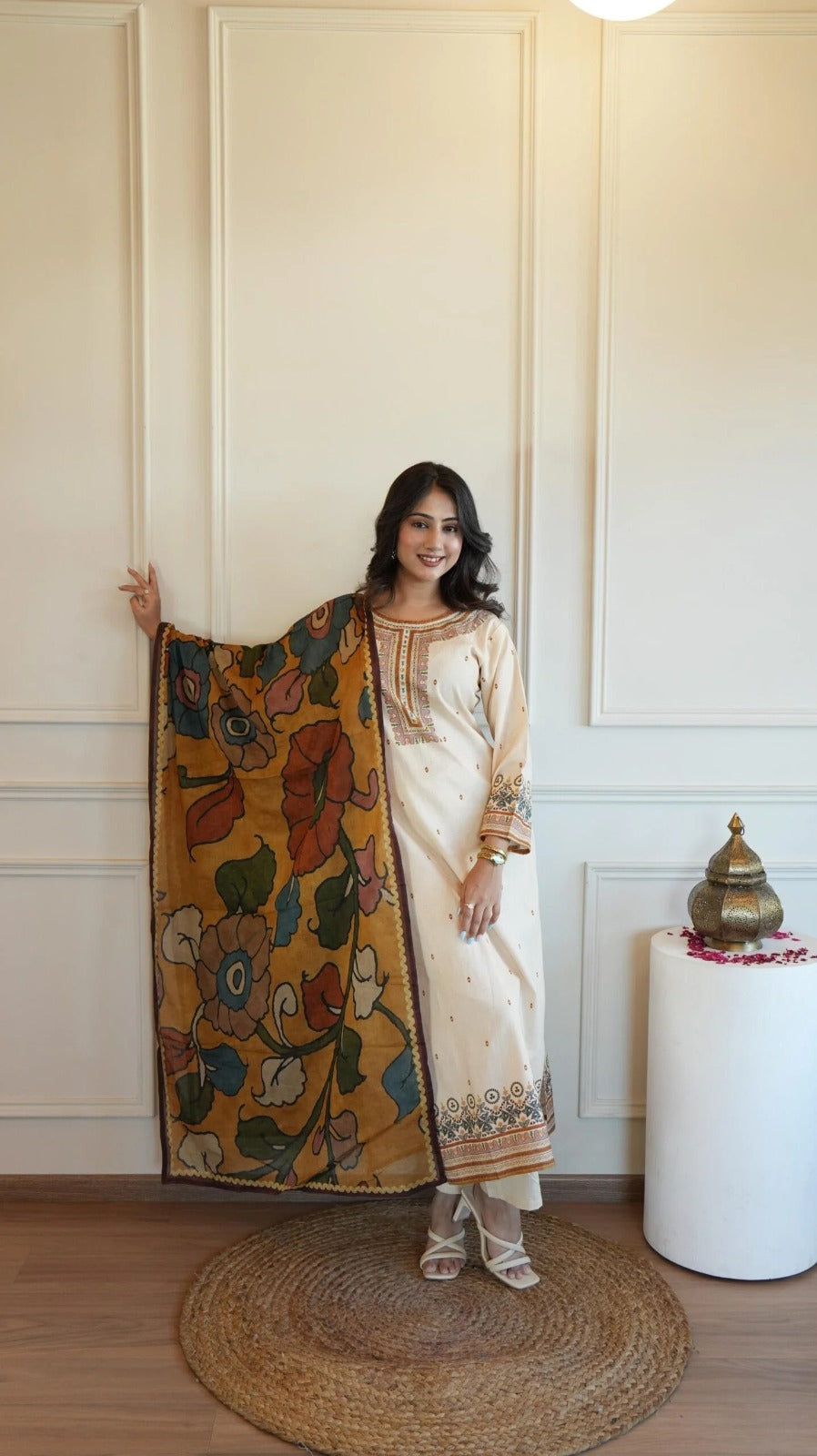Kalamkari Dupatta Set