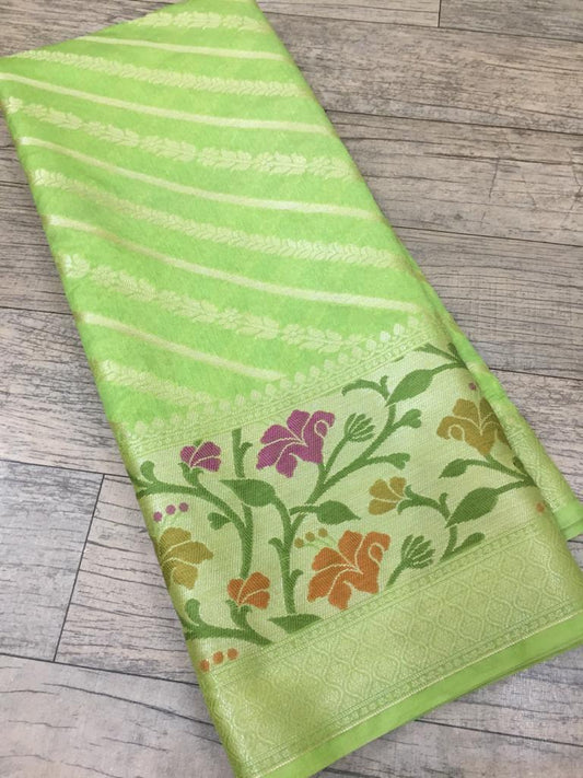 Semi Georgette Tifli Border Saree